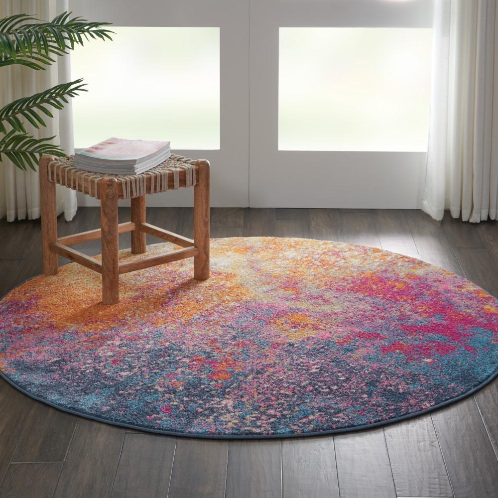Nourison - Passion PSN10 Multicolor 4 x Round Colorful Area Rug - PSN10-99446469304 veiw 2