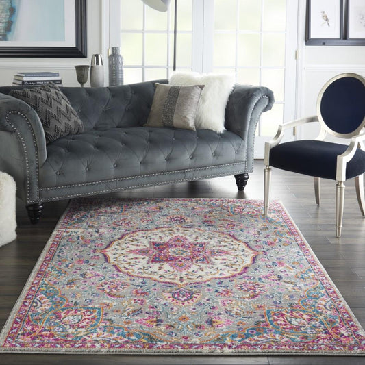 Nourison - Passion Bohemian 39in x 59in Bone Multi Colored Area Rug - PSN22-99446717610 veiw 2