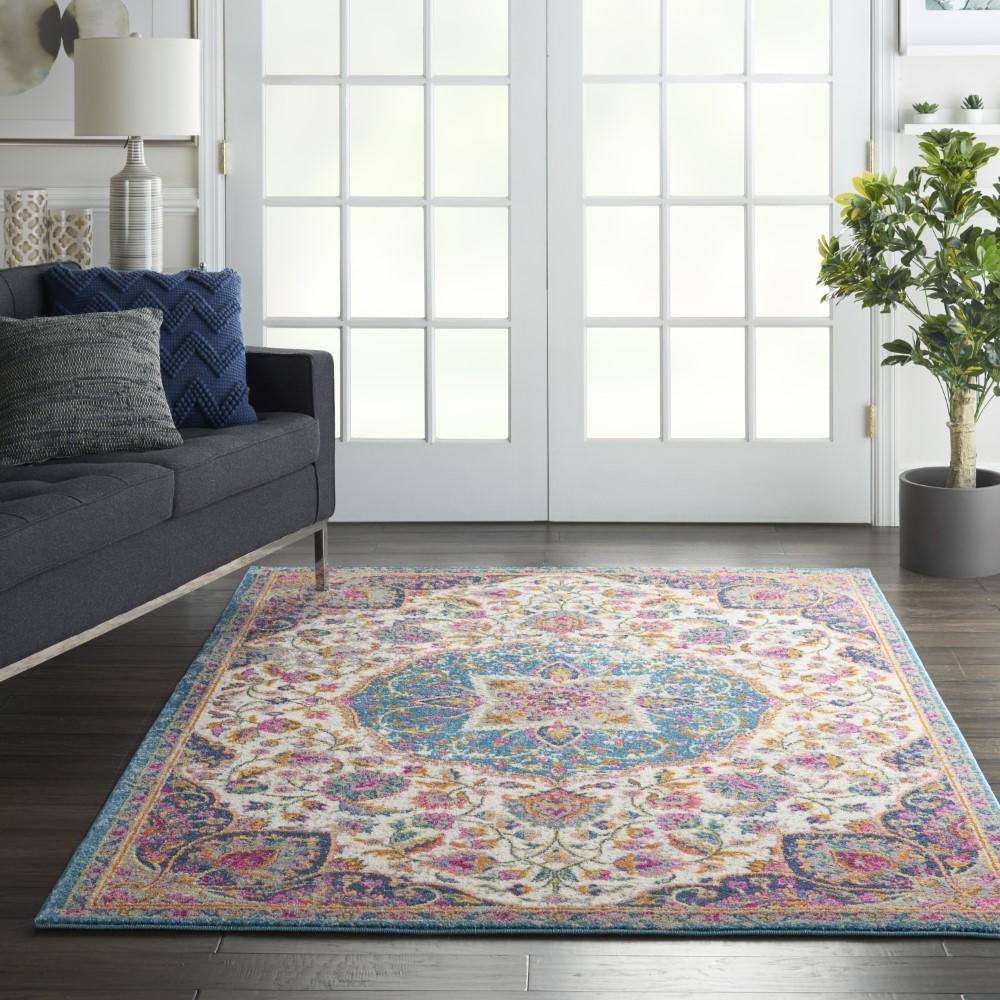 Nourison - Passion Bohemian Ivory Multi Colored 53in x 73in Area Rug - PSN22-99446717757 veiw 2