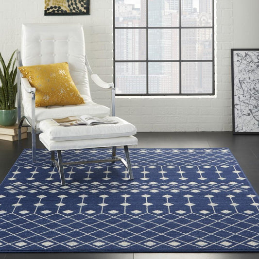 Nourison - Grafix 6x9 Navy Area Rug - GRF37-99446753380 veiw 2