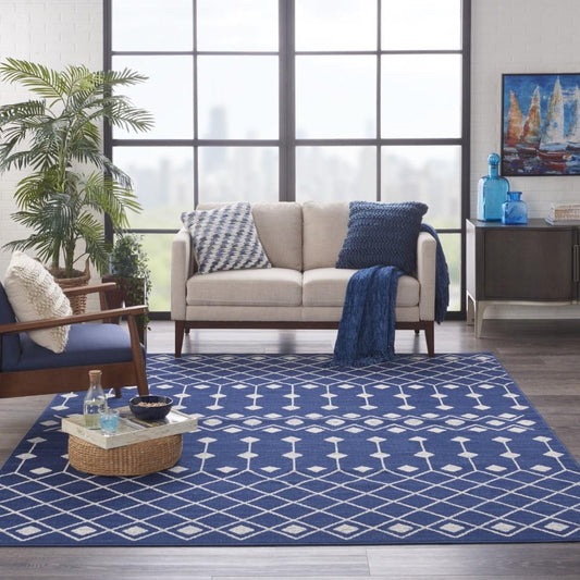 Nourison - Grafix 710in x 910in Navy Area Rug - GRF37-99446753243 veiw 2