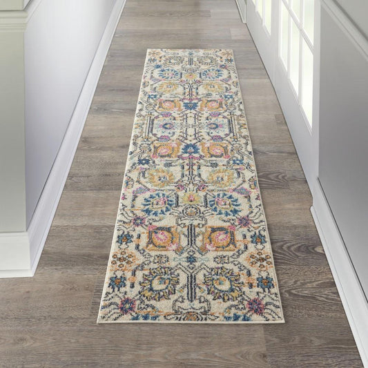 Nourison - Passion 22in x 76in Ivory Multicolor Area Rug - PSN01-99446477125 veiw 2