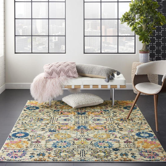 Nourison - Passion 39in x 59in Ivory Multicolor Area Rug - PSN01-99446477149 veiw 2