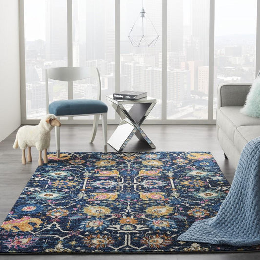 Nourison - Passion 53in x 73in Navy and Blue Area Rug - PSN01-99446477200 veiw 2