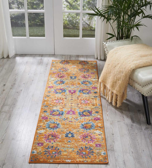 Nourison - Passion PSN01 Orange 110in x 6 Hallway Rug - PSN01-99446387745 veiw 2