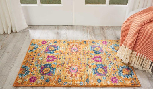 Nourison - Passion 22in x 34in Orange Boho Area Rug - PSN01-99446387738 veiw 2