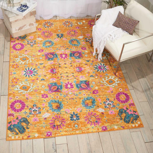 Nourison - Passion PSN01 Orange 67in x 96in Large Rug - PSN01-99446387837 veiw 2