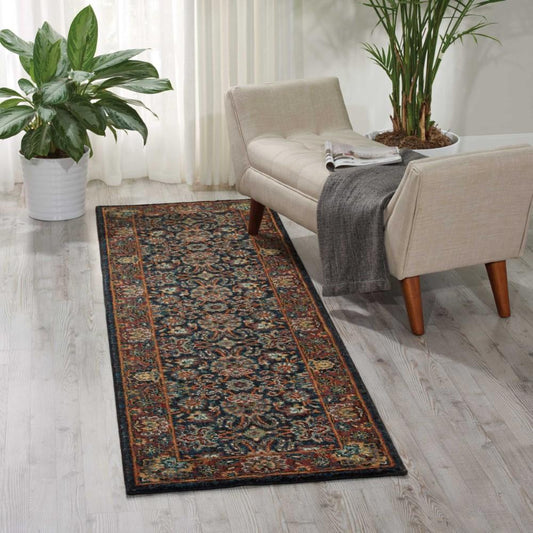 Nourison - 2020 NR201 Navy 23in x 11 Area Rug - NR201-99446362575 - CLOSEOUT veiw 2
