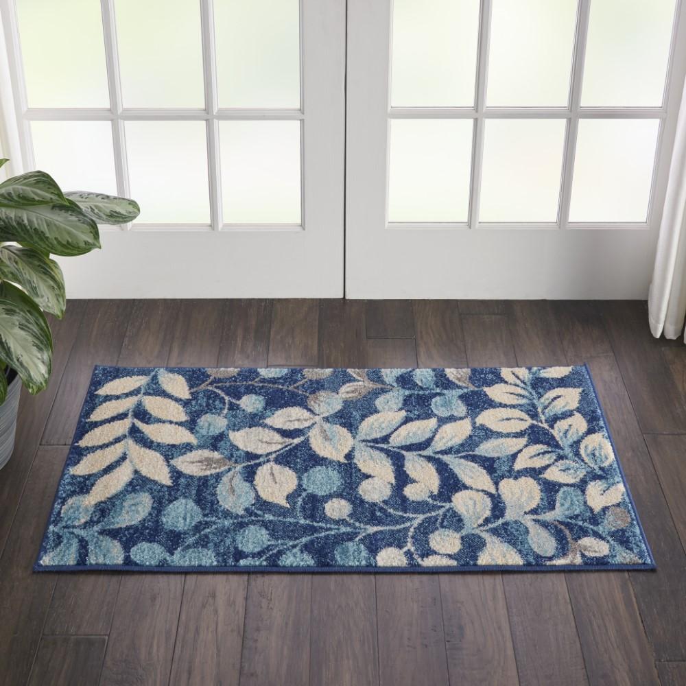 Nourison - Tranquil 2x4 Navy Blue Botanical Small Rug - TRA03-99446483966 veiw 3