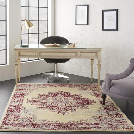 Nourison - Grafix GRF14 Red and White 53in x 73in Area Rug - GRF14-99446395092 veiw 2