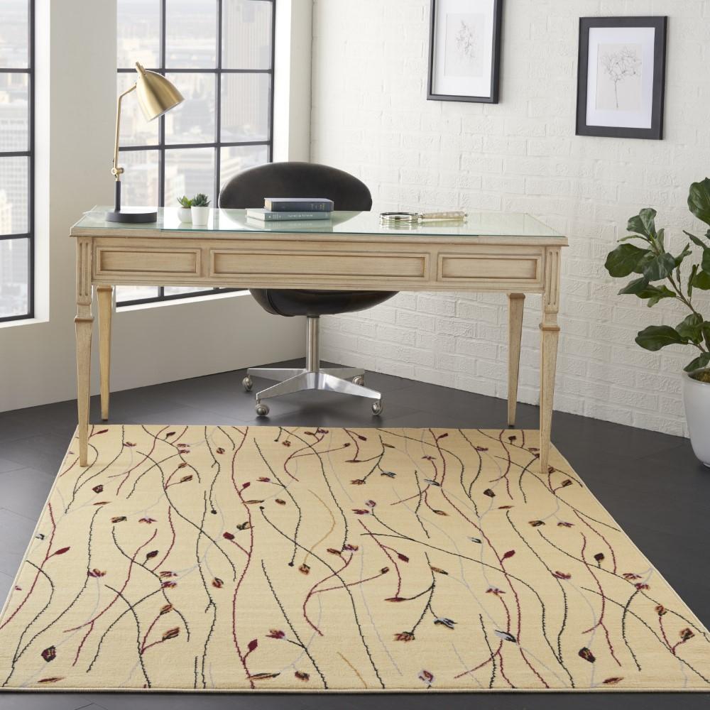 Nourison - Grafix GRF15 Cream White 53in x 73in Area Rug - GRF15-99446395115 veiw 2