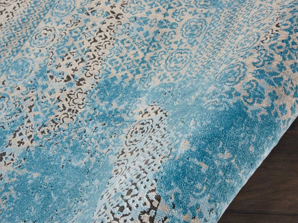 Nourison - Karma KRM01 Blue 53in x Round Area Rug - KRM01-99446072412_CLOSEOUT veiw 2