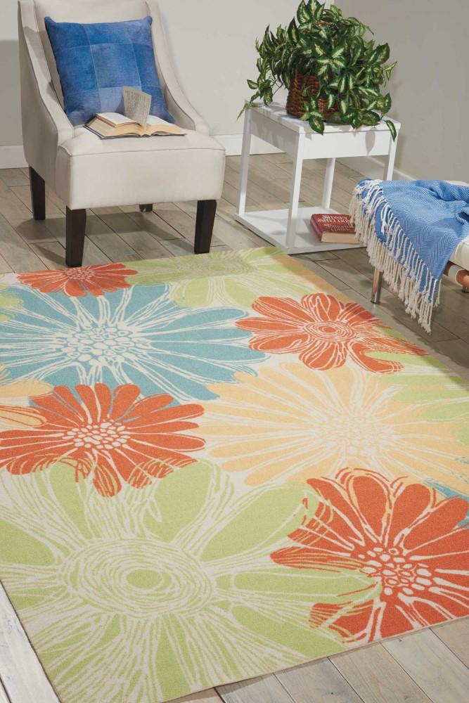 Nourison - Home & Garden RS022 Multicolor 53in x 75in Area Rug - RS022-99446112460_CLOSEOUT veiw 2