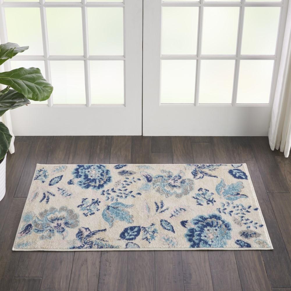 Nourison - Tranquil 2x4 Blue and White French Country Small Rug - TRA02-99446483744 veiw 3