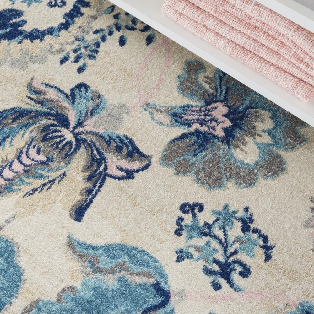 Nourison - Tranquil TRA02 Blue and White 4x6 French Country Area Rug - TRA02-99446483768 veiw 3