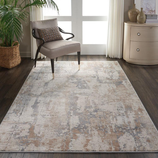 Nourison - Rustic Textures RUS06 Beige and Bone 53in x 73in Rustic Area Rug - RUS06-99446462244 veiw 2