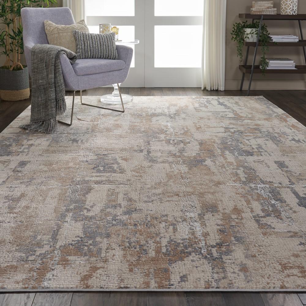 Nourison - Rustic Textures RUS06 Beige and Bone 710in x 106in Oversized Rug - RUS06-99446462251 veiw 3