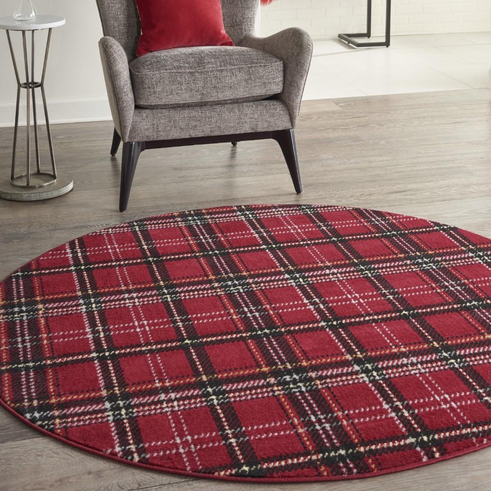 Nourison - Grafix GRF03 Red 53in x RND Area Rug - GRF03-99446809384 veiw 2