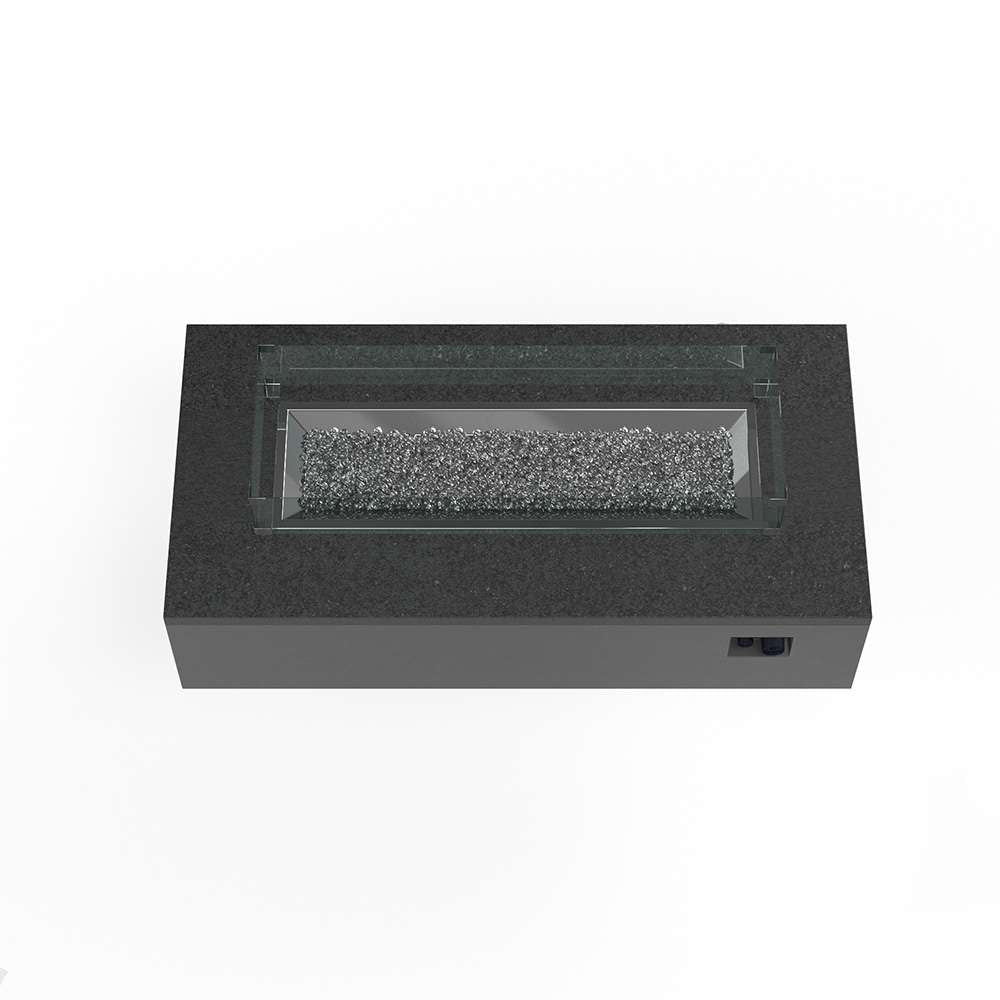 Sunset West - Bazaar - Black Granite Rectangular Fire Table - SW6805-FT6030 veiw 2