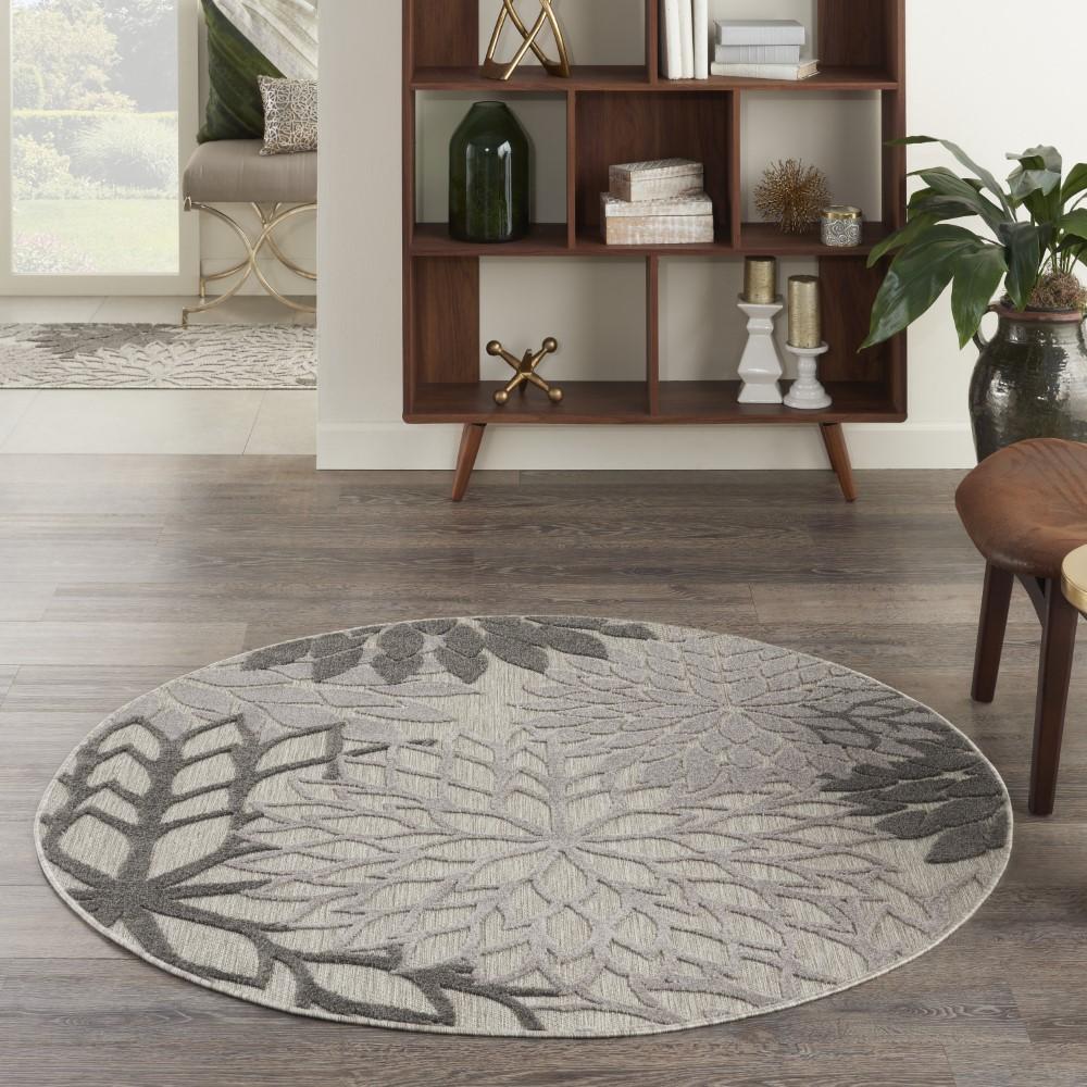 Nourison - Aloha 53in x Round Silver Grey Area Rug - ALH05-99446779250 veiw 2