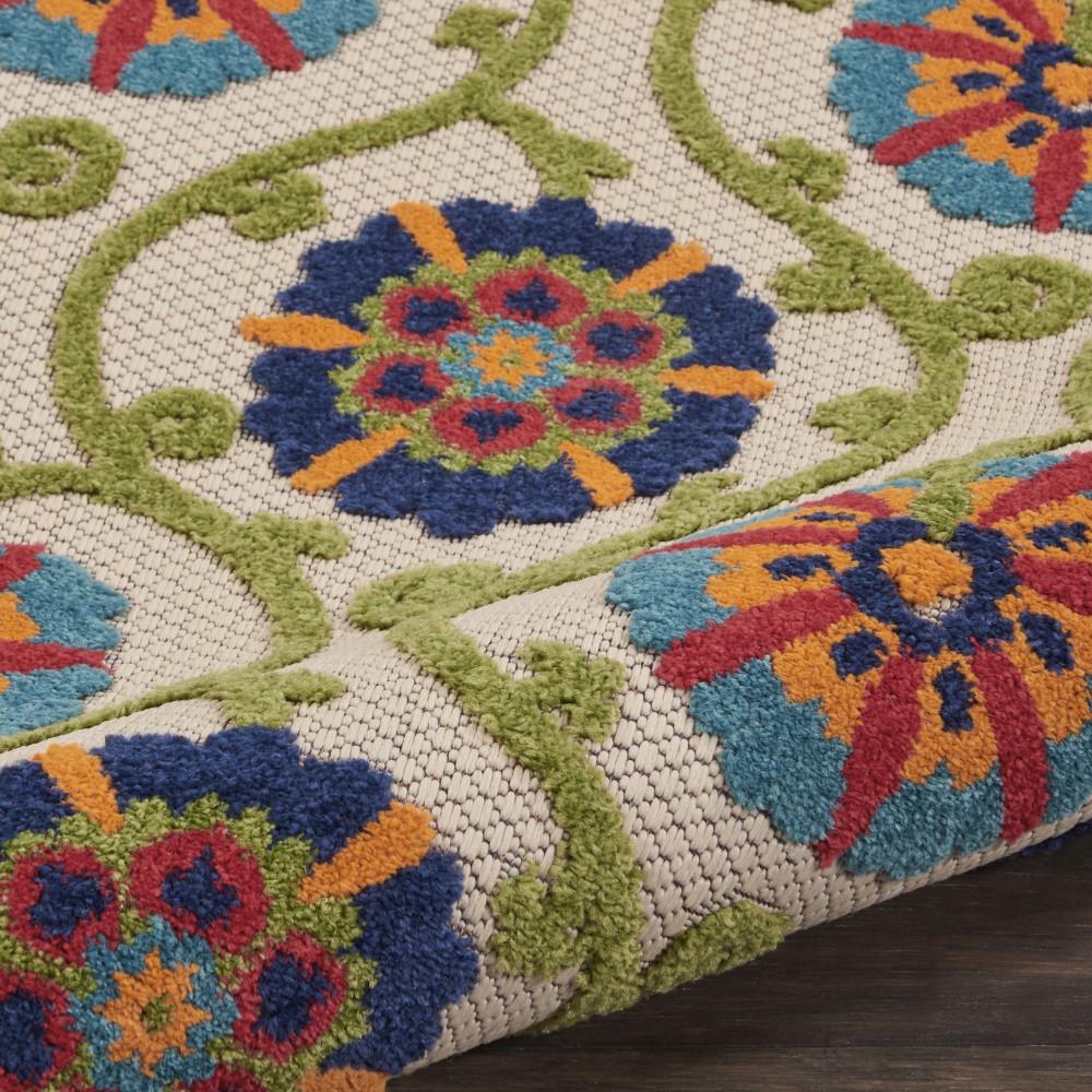 Nourison - Aloha ALH19 7 x 10 Blue Multicolor Easy-care Indoor-outdoor Rug - ALH19-99446816870 veiw 3