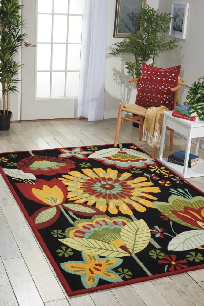 Nourison - Fantasy FA12 Black 8 x 106in Rug - FA12-99446032768 veiw 2
