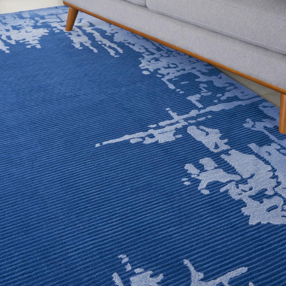 Nourison - Symmetry SMM02 Navy Blue 79in x 99in Large Textured Rug - SMM02-99446495174 - CLOSEOUT veiw 3