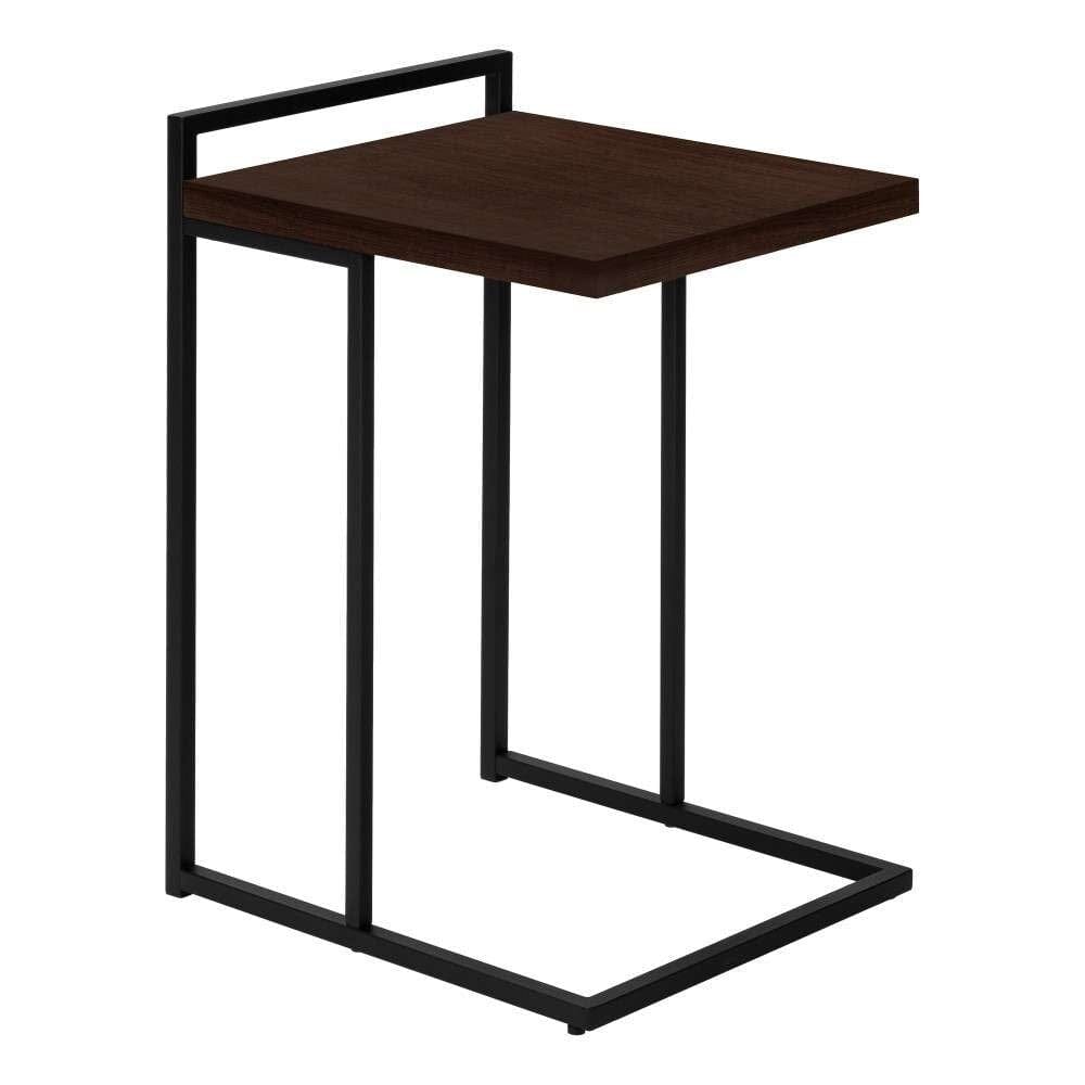 Monarch Specialties - Accent Table, C-Shaped, End, Side, Snack, Living Room, Bedroom, Metal, Laminate, Brown, Black, Contemporary, Modern - I-3635 veiw 1