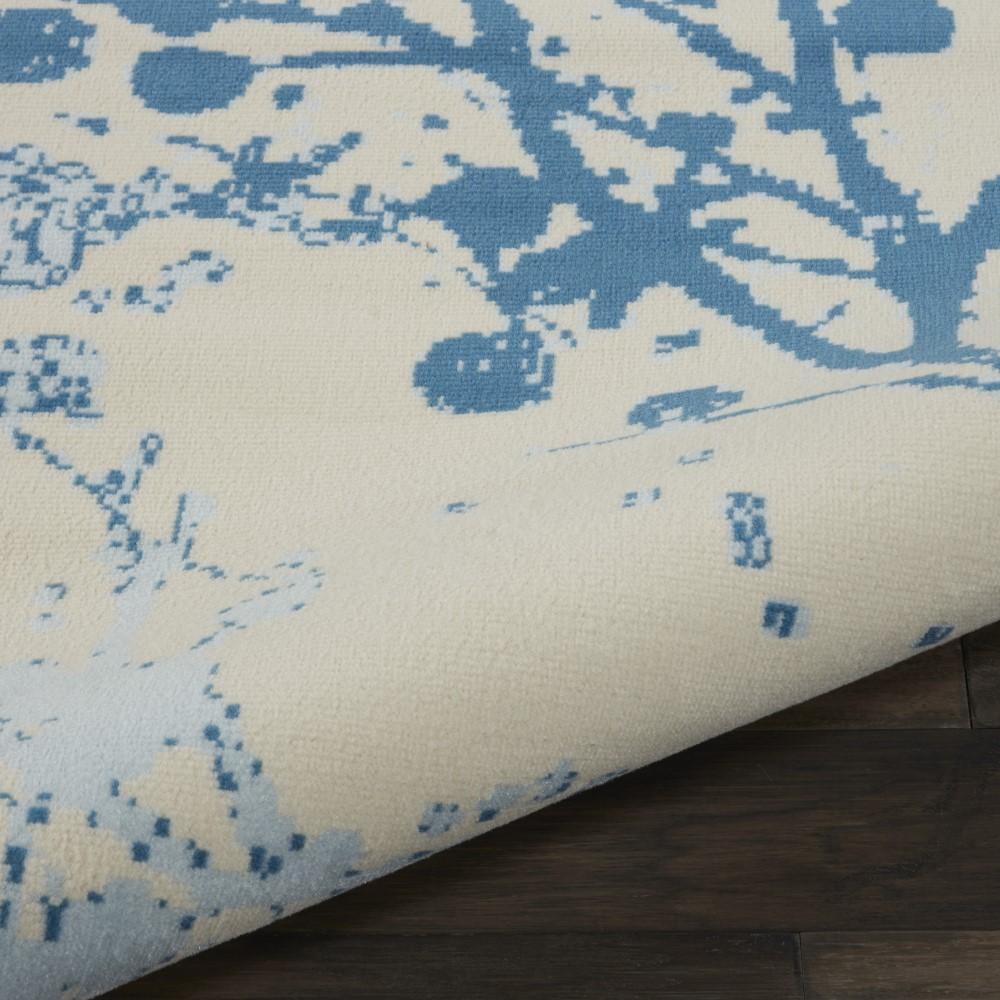Nourison - Jubilant JUB12 White and Blue 710in x 910in Large Low-pile Rug - JUB12-99446479129_CLOSEOUT veiw 2