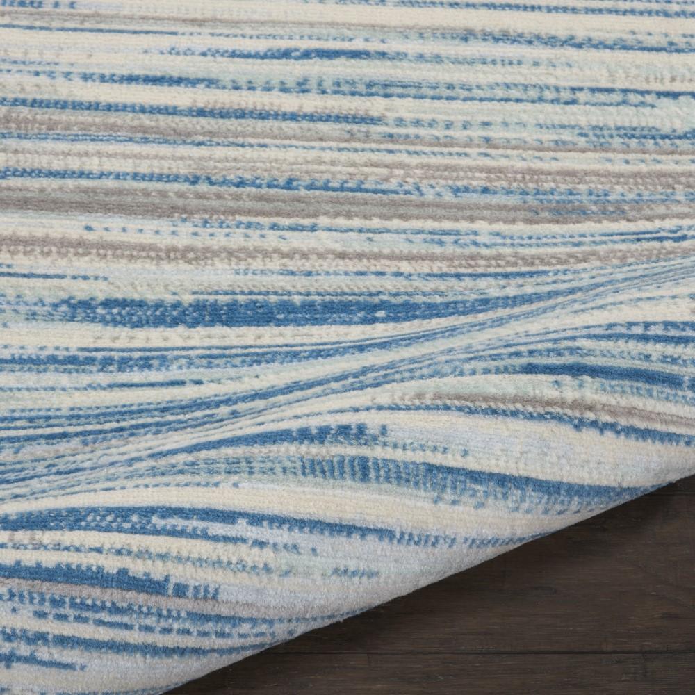 Nourison - Jubilant 2 x 4 Small Teal Blue and White Striped Area Rug - JUB04-99446477958 veiw 2