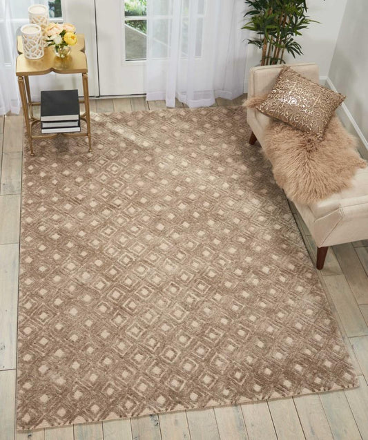 Nourison - Deco Mod DEC02 Taupe 53in x 74in Area Rug - DEC02-99446401083_CLOSEOUT veiw 2