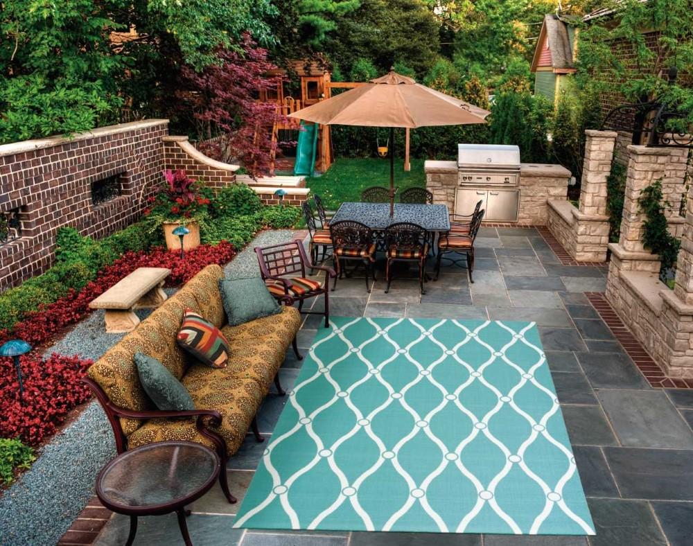 Nourison - Home & Garden RS089 Blue 44in x 63in Area Rug - RS089-99446207722_CLOSEOUT veiw 2