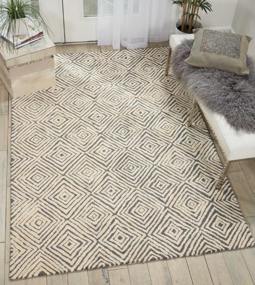 Nourison - Deco Mod DEC01 Bone/Ivory 39in x 59in Area Rug - DEC01-99446397980_CLOSEOUT veiw 2