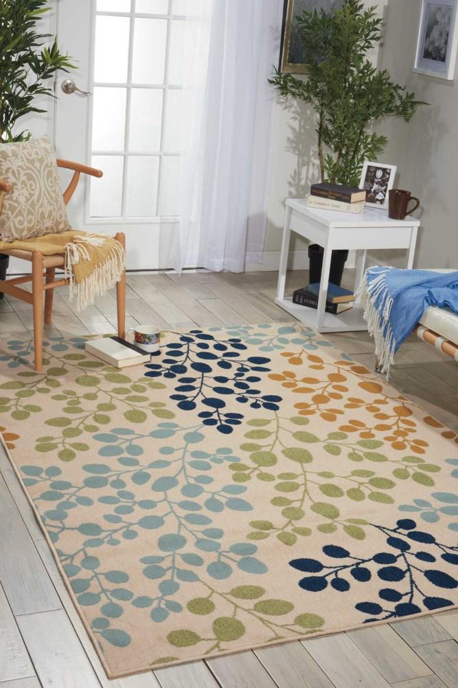 Nourison - Caribbean CRB01 White Multicolor 26in x 4 Area Rug - CRB01-99446037961_CLOSEOUT veiw 2