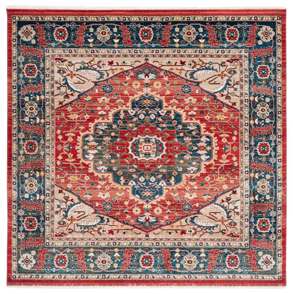 Lauren Ralph Lauren - Chloe Rug - 6-7in X 6-7in Square - Red / Navy veiw 1