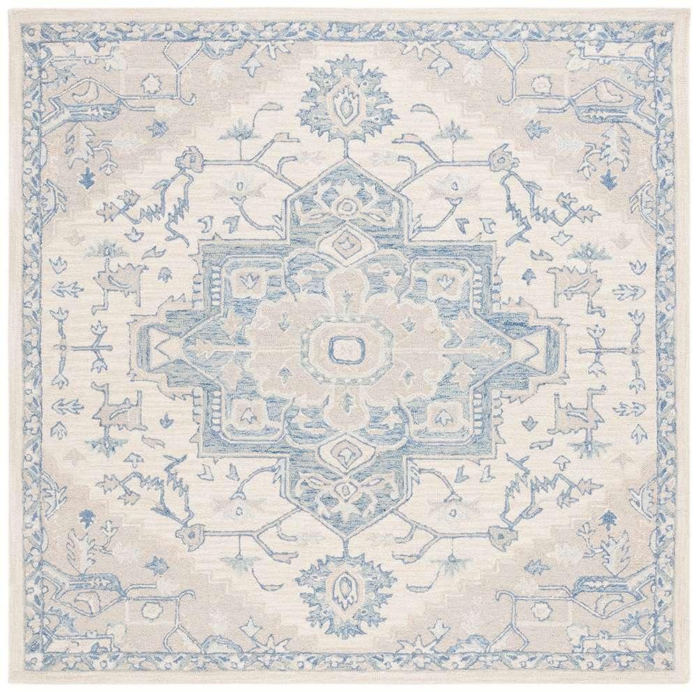 Lauren Ralph Lauren - Percy Rug - 7 X 7 Square - Ivory / Blue veiw 1