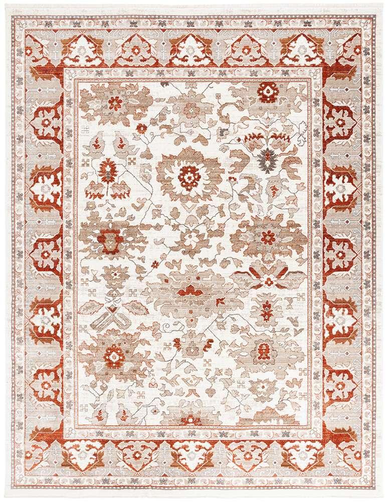 Lauren Ralph Lauren - 1114 Rug - 7-9in x 9-6inRECTANGLE - Ivory / Rust veiw 1