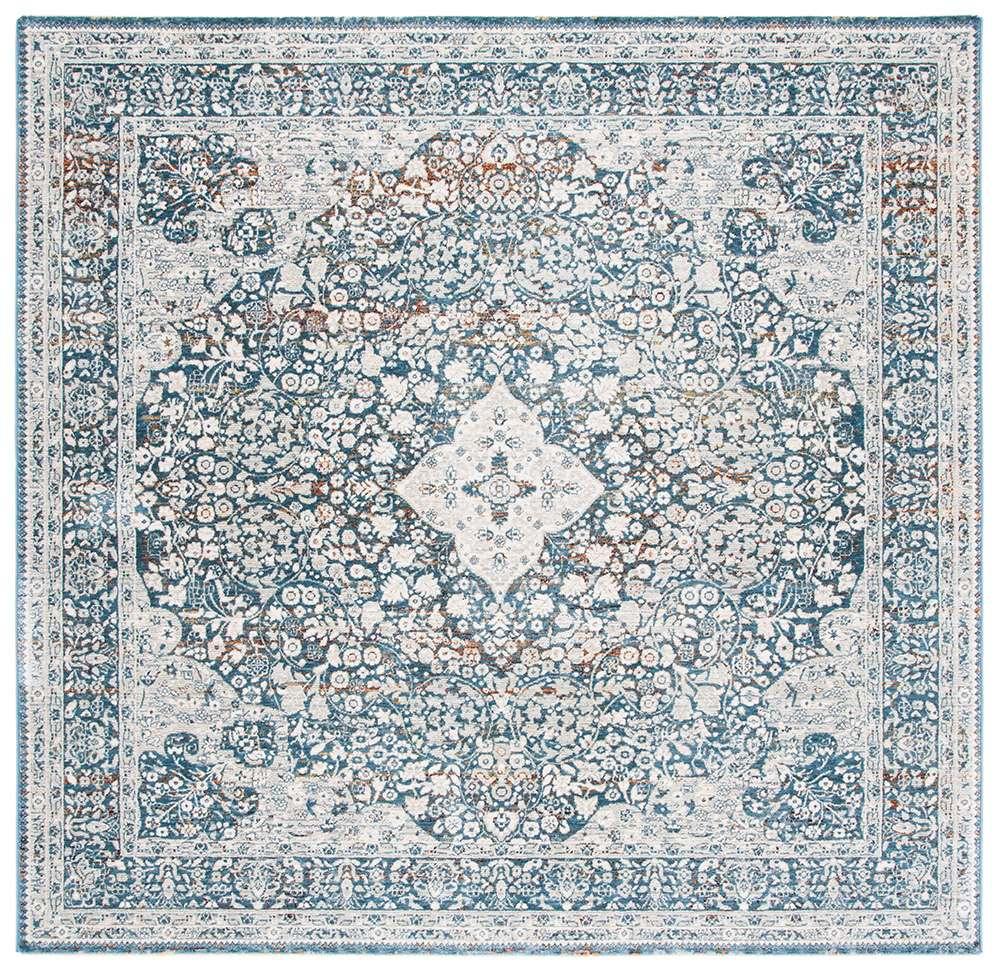 Lauren Ralph Lauren - Fleur Rug - 6-7in X 6-7in Square - Ivory / Blue veiw 1