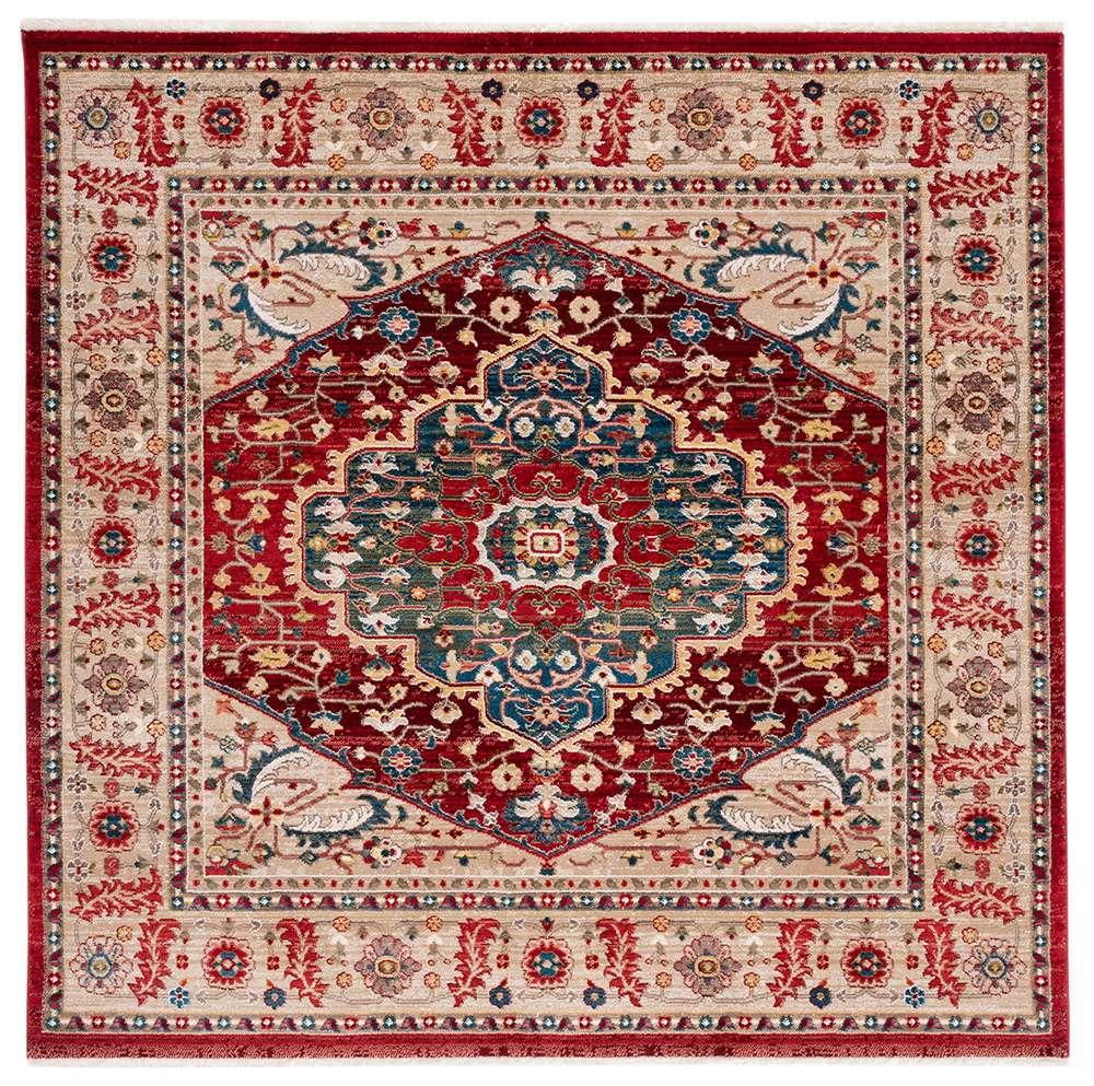 Lauren Ralph Lauren - Chloe Rug - 6-7in X 6-7in Square - Beige / Red veiw 1