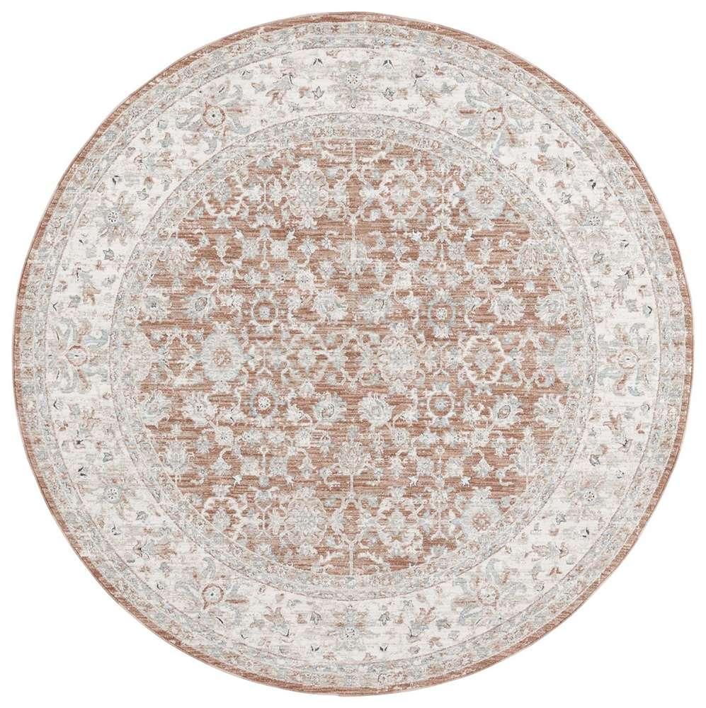 Lauren Ralph Lauren - 1751 Rug - 6-7in X 6-7in Round - Rust / Blue veiw 1
