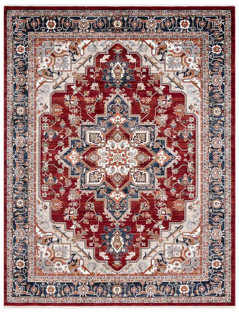 Lauren Ralph Lauren - 1118 Rug - 7-9in x 9-6in - Red / Beige Black veiw 1