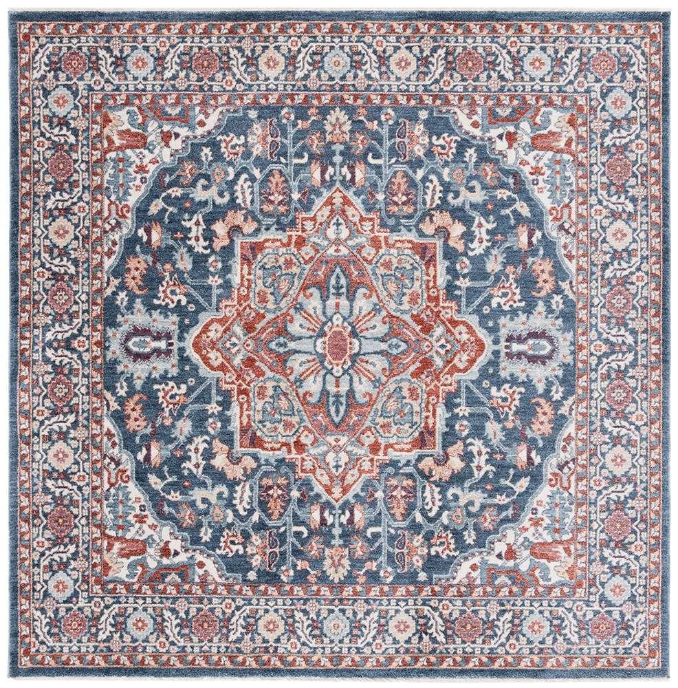 Lauren Ralph Lauren - 1411 Rug - 6-7in X 6-7in Square - Navy / Red Ivory veiw 1