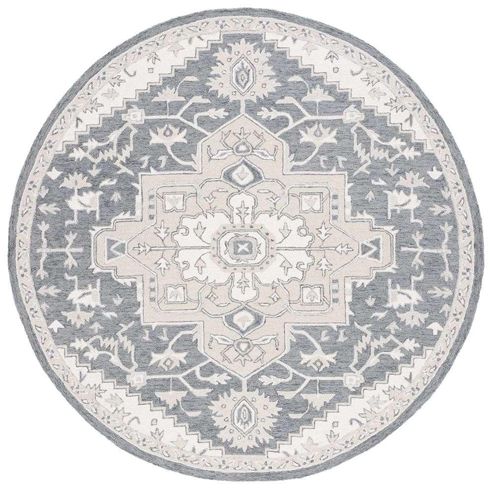Lauren Ralph Lauren - Percy Rug - 7 X 7 Round - Grey / Ivory veiw 1