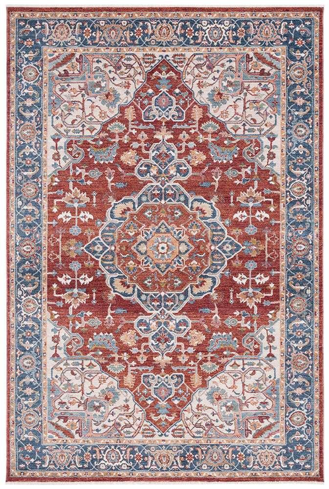 Lauren Ralph Lauren - 1414 Rug - 6 X 9-2in - Red / Ivory Blue veiw 1