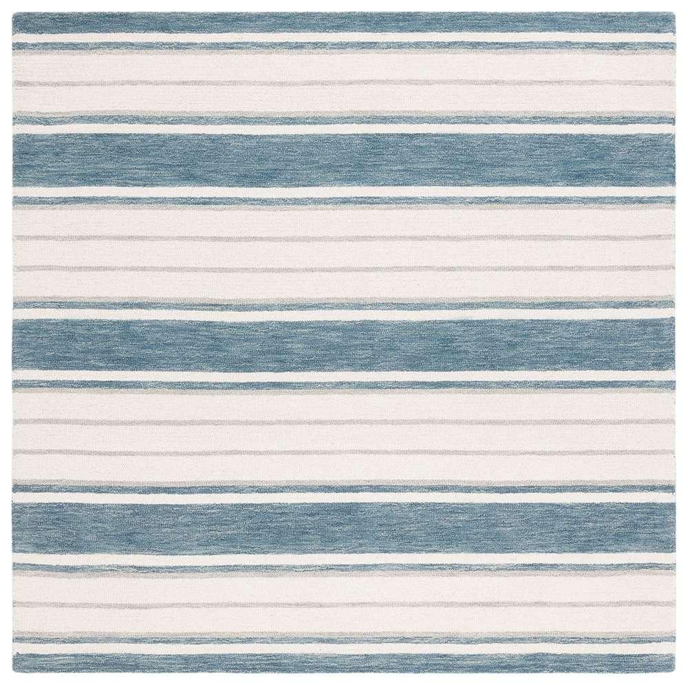 Lauren Ralph Lauren - Ballast Stripe Rug - 6 X 6 Square - Blue / Ivory veiw 1