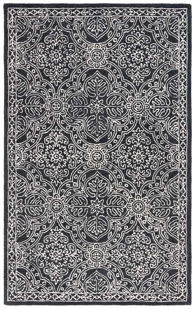 Lauren Ralph Lauren - Etienne Rug - 5 X 8 - Black / Ivory veiw 1