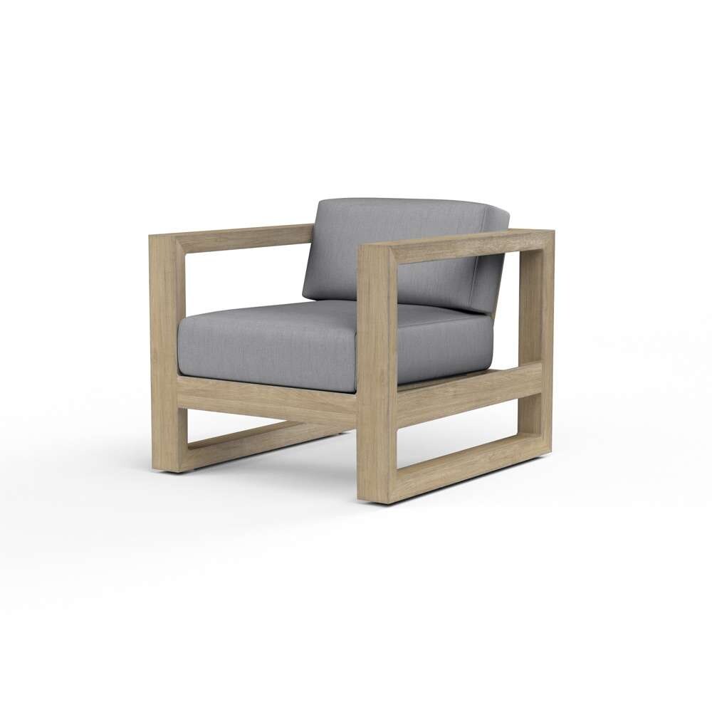 Sunset West - Coastal Teak Club Chair in Canvas Granite, No Welt - SW5501-21-5402 veiw 1