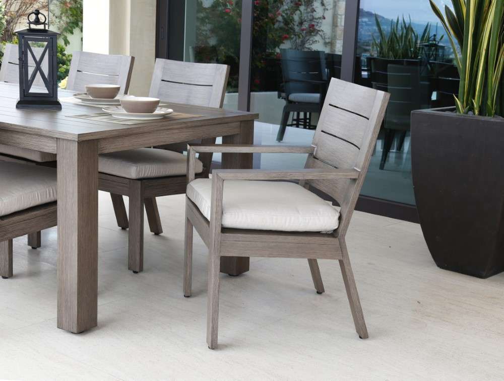 Sunset West - Laguna Armless Dining Chair in Canvas Flax, No Welt - SW3501-1A-FLAX-STKIT veiw 3