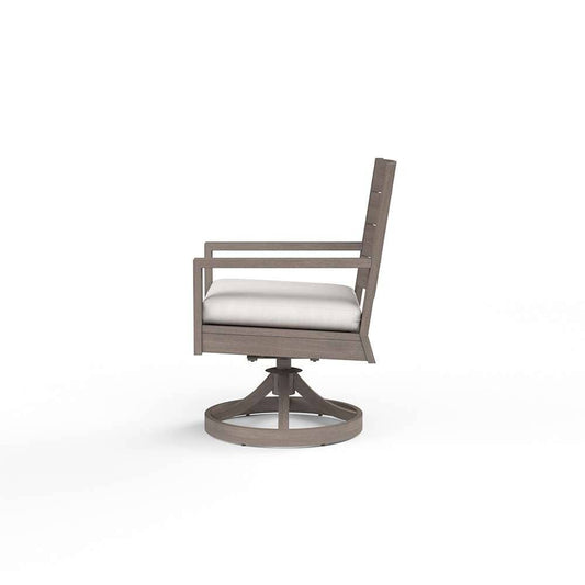 Sunset West - Laguna Swivel Dining Chair in Canvas Flax, No Welt - SW3501-11-FLAX-STKIT veiw 2