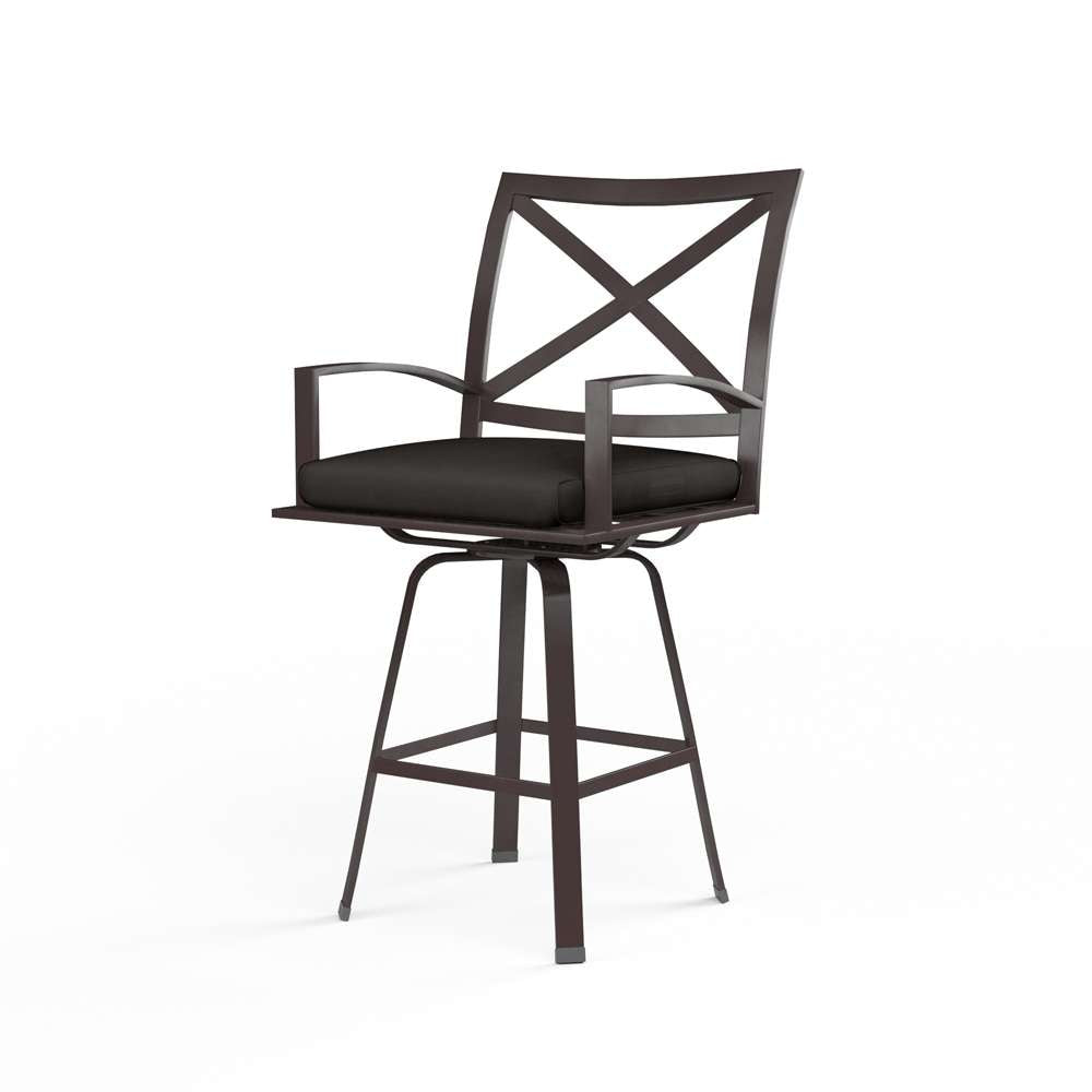 Sunset West - La Jolla Swivel Barstool in Spectrum Carbon w/ Self Welt - SW401-7B-48085 veiw 1